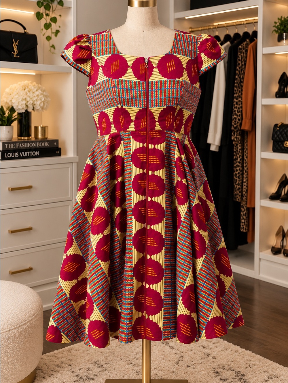 Karel.K One-of-a-Kind African Designer Statement Dress
